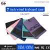7 inch abs meterial mini protable wired keyboard case for androi